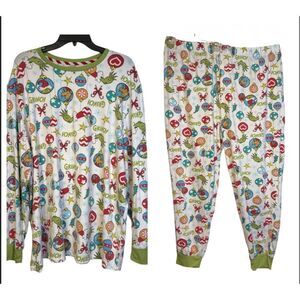 Grinch Holiday Pajamas 2Pc. Set Sz. 2XL Pull On Top and Pants Dr. Seuss